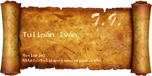 Tulipán Iván névjegykártya